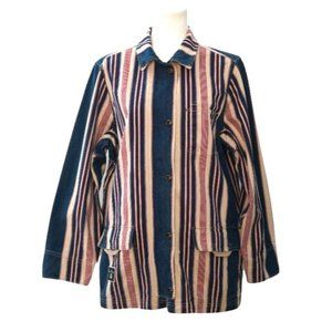 Striped Denim Jacket, Ralph Lauren Jeans Company, Red Off White and Blue Denim